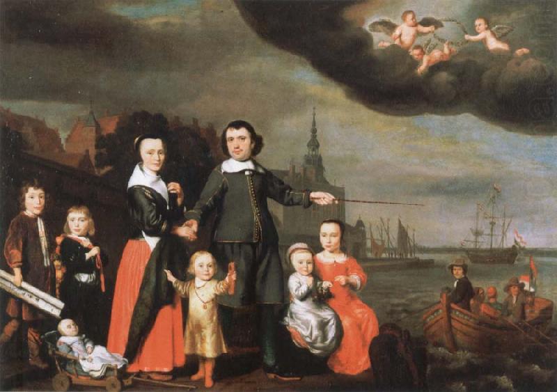 captain job jansz cuyter and his family, Nicolaes maes